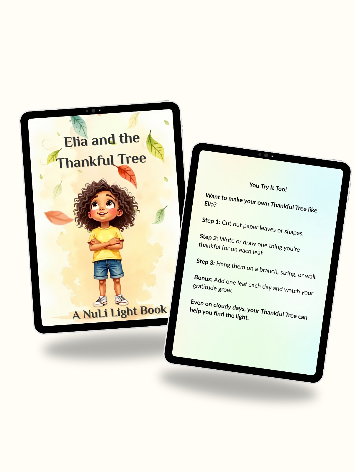 Storybook + activity page to practice gratitude at home; mindfulness for kids, everyday joy, resilience; digital PDF