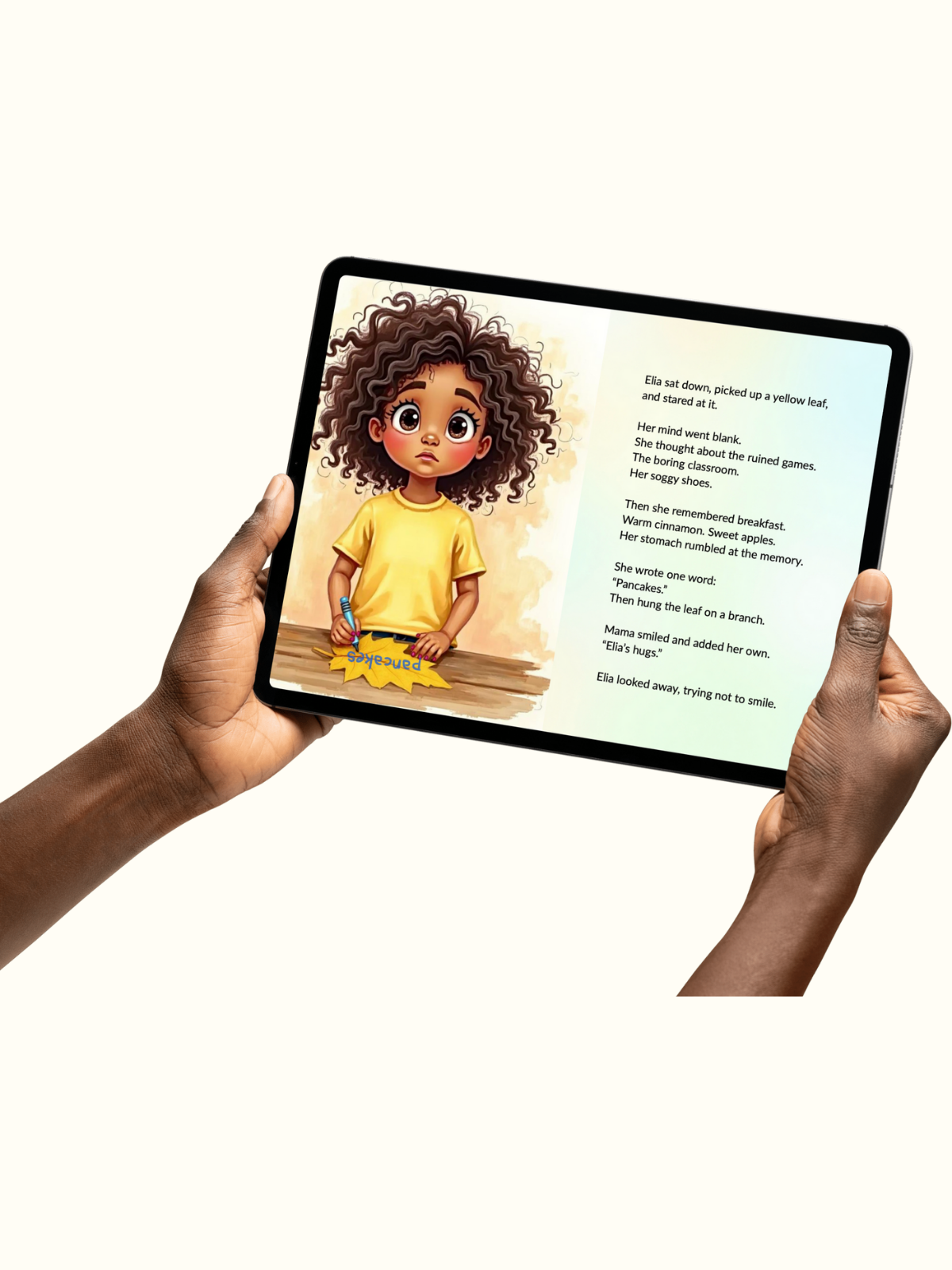 Inside page preview with simple gratitude prompts; mindfulness and emotional regulation tool for children ages 5–12.