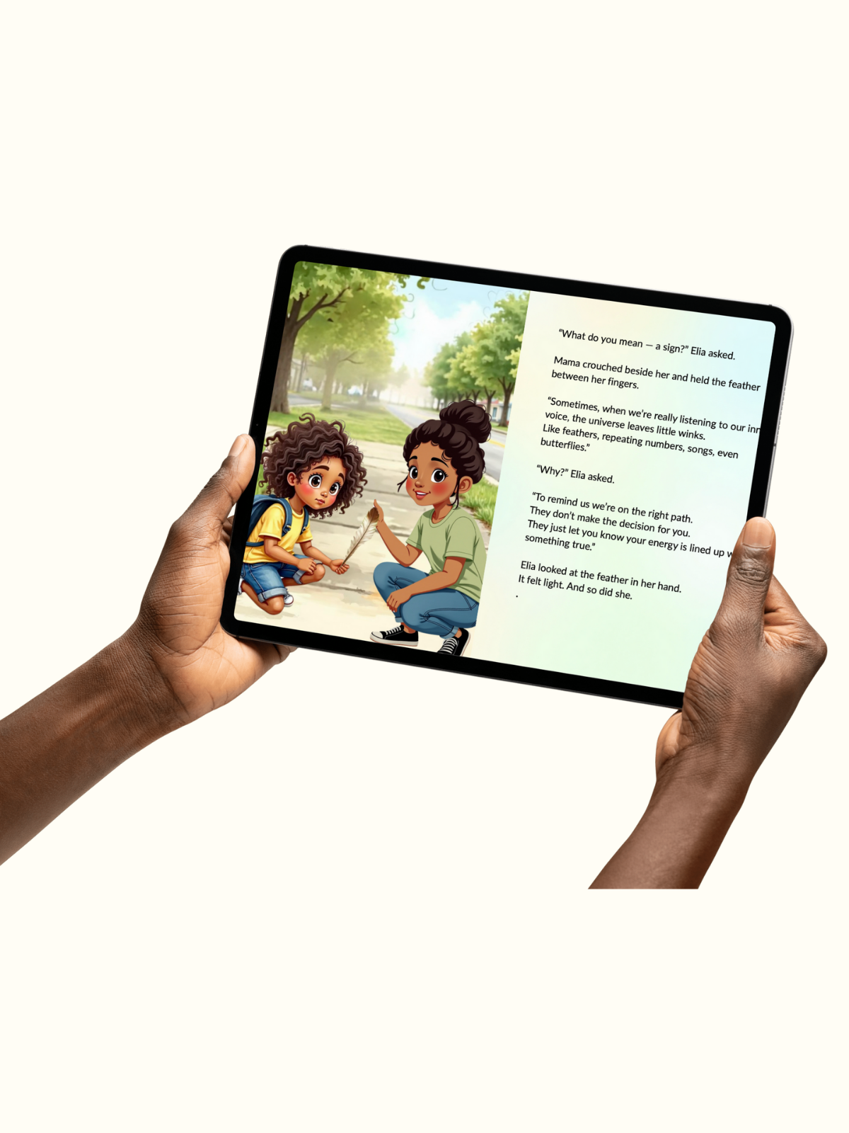 Inside page teaching kids to notice quiet feelings and inner guidance; mindfulness + SEL for ages 5–12.