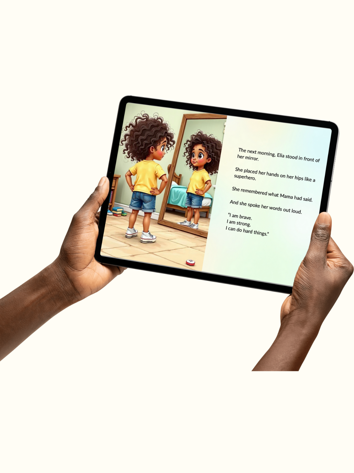 Inside page preview with visualization and action prompts; confidence-building for children 5–12.